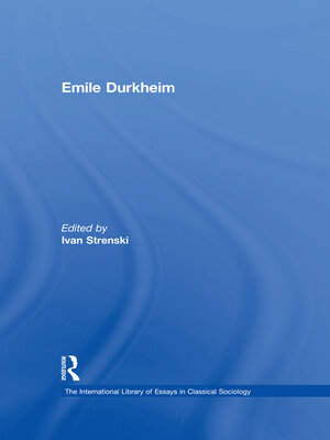 cover image of Emile Durkheim